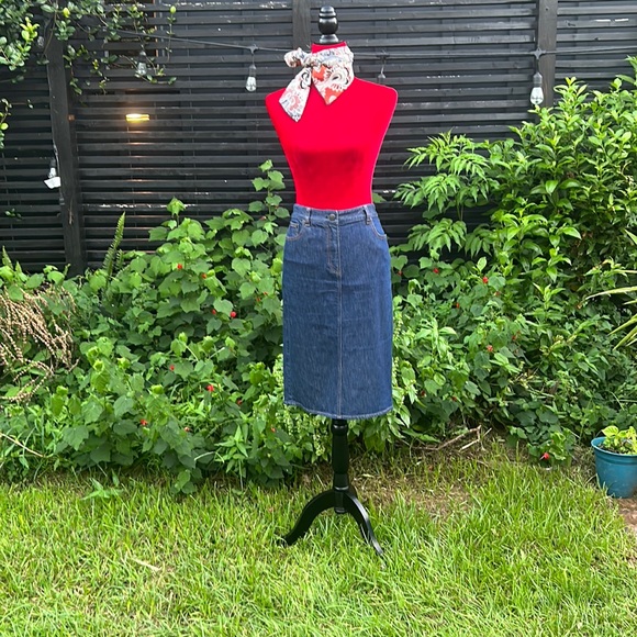 J Crew Denim Pencil Skirt 29 - Picture 7 of 13